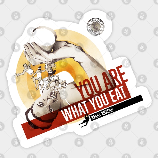 You are what you eat Sticker by Inchpenny